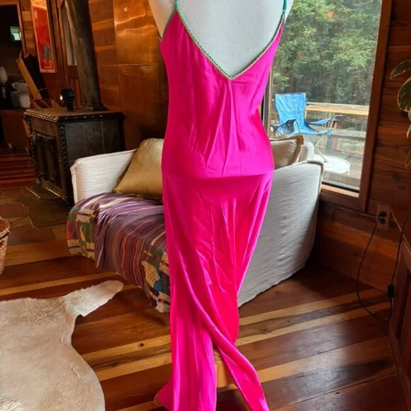 Silk hot-pink slip dress - Dannijo - Picture 2 of 6